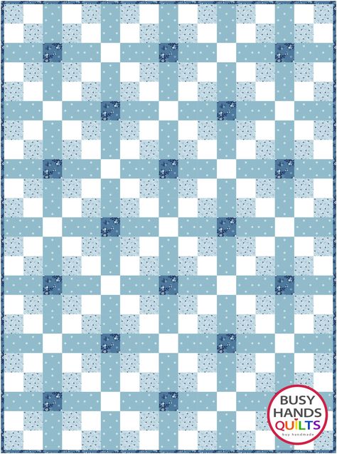 Blue Quilt Patterns, Strip Piecing, Irish Chain Quilt, Nine Patch Quilt, Baby Throw, Easy Quilt, Heirloom Quilt, Lap Quilts, Easy Quilt Patterns