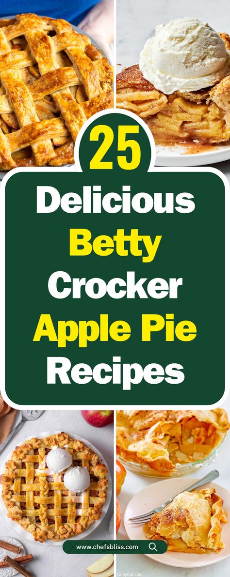 25+ Mouthwatering Betty Crocker Apple Pie Recipes for Every Occasion! – ChefsBliss Apple Pie Recipe Betty Crocker, Betty Crocker French Apple Pie Recipe, Betty Crocker Lost Recipes, Betty Crocker Apple Pie Recipe, Betty Crocker Apple Pie, Deep Dish Apple Pie, Apple Slice Recipe, Dutch Apple Pie Recipe, Apple Pie Cheesecake