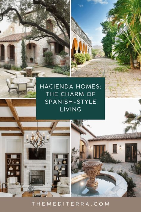 Hacienda Homes: The Charm Of Spanish-Style Living Spanish Mudroom, Spanish Home Color Palette, Spanish Adobe Style Home, Spain House Spanish Style, California Spanish Style Homes, Contemporary Spanish Style Homes, Contemporary Spanish Interiors, Modern Spanish Home Interior, Spanish House Interior