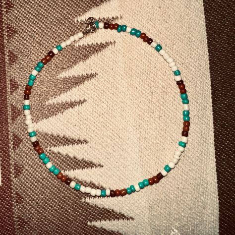 Boutique, Hand Crafted, Youth/Junior Aztec Beaded Choker Necklace Aztec Beaded Bracelet, Beaded Western Necklace, Western Diy Jewelry, Western Seed Bead Necklace, Western Beaded Jewelry, Western Beaded Necklace, Diy Western Jewelry, Bracket Ideas, Seed Bead Necklaces