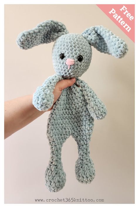 Bunny Snuggler Free Crochet Pattern Crochet Snuggles, Crochet Snugglers, Crochet Snuggler, Worry Pet, Crochet Lovey Free Pattern, Half Double Crochet Decrease, Crocheted Bunny, Large Crochet Hooks, Double Crochet Decrease