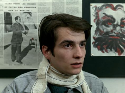 jean-pierre léaud in la chinoise (1967) dir. jean-luc godard Jean Pierre Leaud, Sick Boy, French New Wave, Jean Luc Godard, French Cinema, Parisian Life, Love French, Body Reference, Iconic Movies