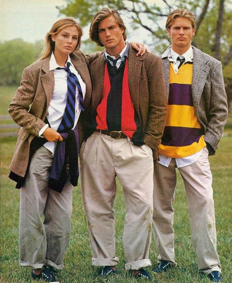 Ralph Lauren and the American Dream - Ralph Lauren 2014 - Esquire 80s Outfits Men, Tag Rugby, Ralph Lauren Ad, Ralph Lauren Ads, Preppy Mode, Style College, Preppy Boys, Rowing Blazers, 90s Ralph Lauren