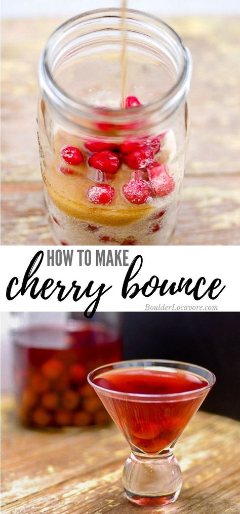 Cherry Bounce Recipe, Drunken Cherries Recipe, Homemade Liqueur Recipes, Cherry Bounce, Plating Food, Presentation Food, Cordial Recipe, Homemade Liquor, Cherry Brandy