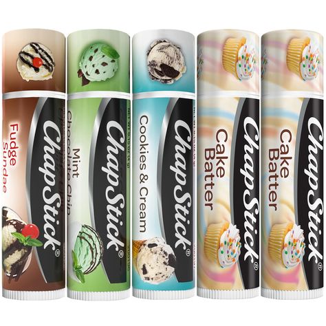 PRICES MAY VARY. CHAPSTICK FAN FAVORITES: Indulge in our convenient, fun, and yummy Ice Cream Classics (Fudge Sundae, Mint Chocolate Chip, and Cookies and Cream) plus 2 tubes of the Cake Batter ChapStick. AMERICA’S FAVORITE LIP BALM: You can’t go wrong with an all-American classic you know and love. Enjoy indulgent flavors and sweet, moisturized lips wherever life takes you with ChapStick. HEALS CHAPPED LIPS: Our time-tested, paraben-free, and cruelty-free lip balms glide on dry, cracked lips wi Aesthetic Chapstick, Chapstick Aesthetic, Chapstick Flavors, Cherry Chapstick, Cute Lip Balm, Fudge Sundae, Moisturized Lips, Chapstick Lip Balm, Pretty Tips