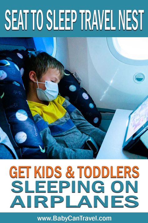 Plane Hacks For Kids, Traveling With Kids On A Plane, Sleeping On Airplane, Kids Travel Bed, Kids Travel Pillow, Diy Kids Bed, Travel Pillow Airplane, Kids Booster Seat, Sleep In Car