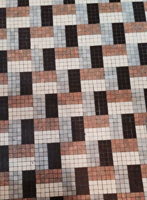 Four color floor tile pattern - 3x6 or square mosaic Square Tile Patterns Floor Layout, Square Mosaic Patterns, Square Tile Patterns, Vintage Tile Floor, Square Tile Pattern, Paver Patterns, Square Mosaic Tile, Color Floor, Mosaic Tile Patterns