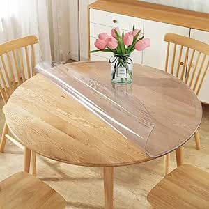 Transparent Table, Table Transparente, Clear Desk, Pvc Table, Table Protector, Clear Table, Kitchen Tablecloths, Circle Table, Vinyl Tablecloth