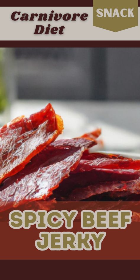 Try this delicious Spicy Beef Jerky recipe. For more recipes follow my page. #carnivorediet #carnivore #healthyrecipes #upgradedhealth #recipes Carnivore Diet Beef Jerky, Carnivore Beef Jerky Recipe, Beef Jerky Marinade Recipe, Spicy Pickled Vegetables Recipe, Spicy Beef Jerky Recipe, Jerky Marinade Recipes, Beef Jerky Recipe Dehydrator, Beef Jerky Marinade, Spicy Beef Jerky