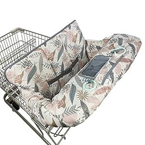 Shopping Cart Cover for Baby, 2 in 1 High Chair Cover for Restaurant seat & Grocery Cart Cover for Babies, Thick Padded with Clear Phone Pouch, Machine Washable, Leaves #affiliatelink Stokke Tripp Trapp Newborn, Cart Cover For Baby, Grocery Cart Cover, Baby Shopping Cart Cover, Yoyo Stroller, Stroller Rain Cover, Baby Shopping Cart, Baby Trolley, High Chair Cover