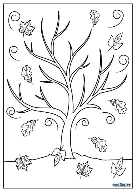 Nature Coloring Pages For Kids, Nature Coloring Pages, Coloring Pages Nature, Tree Coloring, Tree Coloring Page, Fall Tree, Kids Focus, Nature Kids, Creative Skills