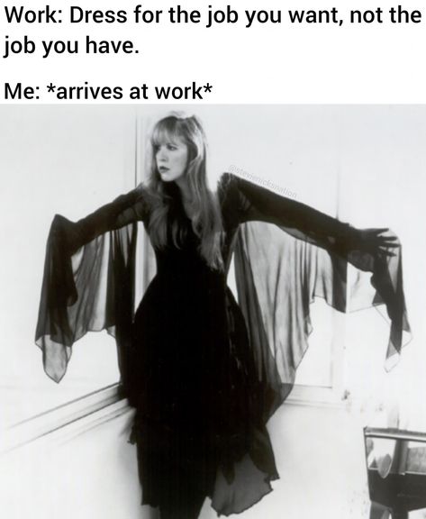 Goth Memes, Stevie Nicks Fleetwood Mac, Goth Aesthetic, Witchy Woman, Fleetwood Mac, Stevie Nicks, Dress Code, Girly Things, Make Me Smile