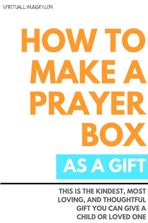 A homemade prayer box is seriously the best gift ever! What speaks more love and kindness than our prayers? Make this for your child, your spouse, a close friend or even your mom and it will be a hit! via @alexiswaid Prayer Box Diy, Encouragement Box, Prayer Jar, Secret Sister Gifts, Prayer Gifts, Secret Sisters, Best Gift Ever, Love And Kindness, Prayers For Children