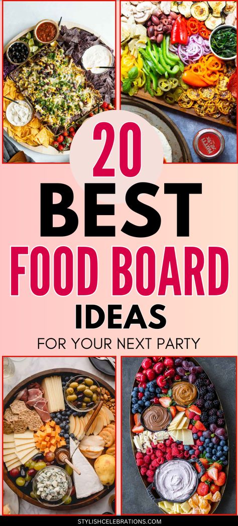 20 Best Food Board Ideas for Your Next Party Churcurie Board Ideas Easy, Bring Your Own Food Board Party, Small Grazing Board Ideas, Charcuterie Board Sandwiches, Charcuterie Dinner Board Ideas, Unique Board Ideas, Bring A Board Night Ideas Christmas, Chacutery Board Ideas Girls Night, Dish To Bring To A Party