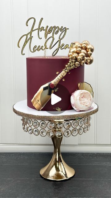 Bloom Cakes Art | NYC Custom cakes on Instagram: "🥂 Cheers to a New Year filled with delicious challenges! ✨ Join us as we bake our way into 2024. #happynewyear #bakingadventures #customcakes #champagnecake #cheerscake #newyearcake #nyccakes #customcake #nyccustomcakes #bloomcakesart #happynewyear2024 #moetcake" Newyear Cake 2024, New Year Cake Design 2024, New Year Eve Cake, New Year Cake Ideas, Champagne Cake Design, New Year Cake Designs, New Years Cake, Cake Decorated With Fruit, Alcohol Cake