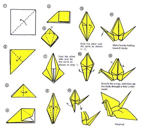 Paper Crane Instructions Paper Crane Instructions, Origami Crane Tutorial, Paper Crane Mobile, 1000 Paper Cranes, Origami Cranes, Origami Patterns, Instruções Origami, Origami Jewelry, Origami Paper Art