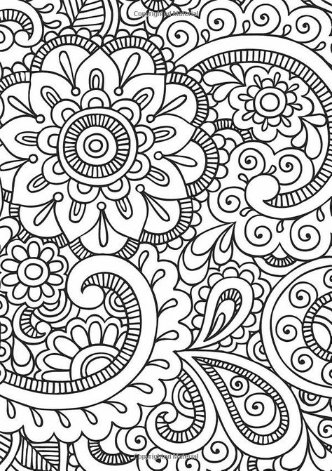 Teknik Quilling, Detailed Coloring Pages, Mandala Coloring Books, Colouring Printables, Adult Coloring Book Pages, Makeup Eyes, Cool Coloring Pages, Doodle Art Designs, Flower Coloring Pages