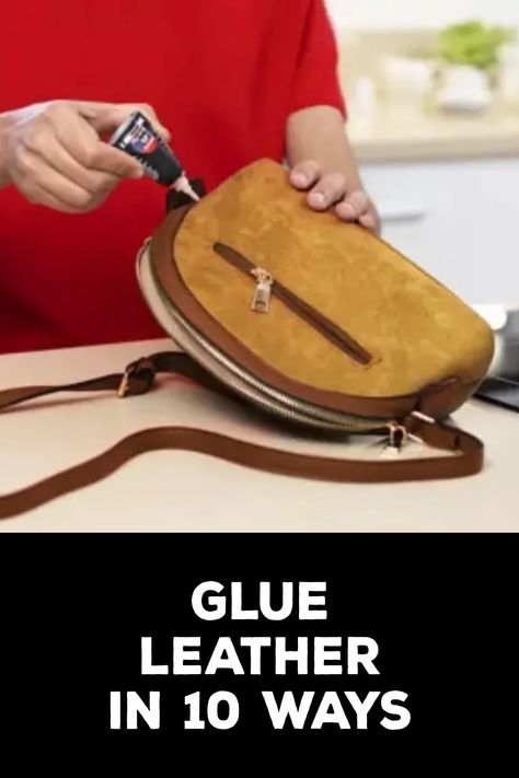 How to Glue Leather Leather Accessories Diy, How To Make Leather, Leather Glue, Handmade Wallets, Carpet Bag, Leather Projects, Unique Materials, Leather Work, Hot Glue Gun