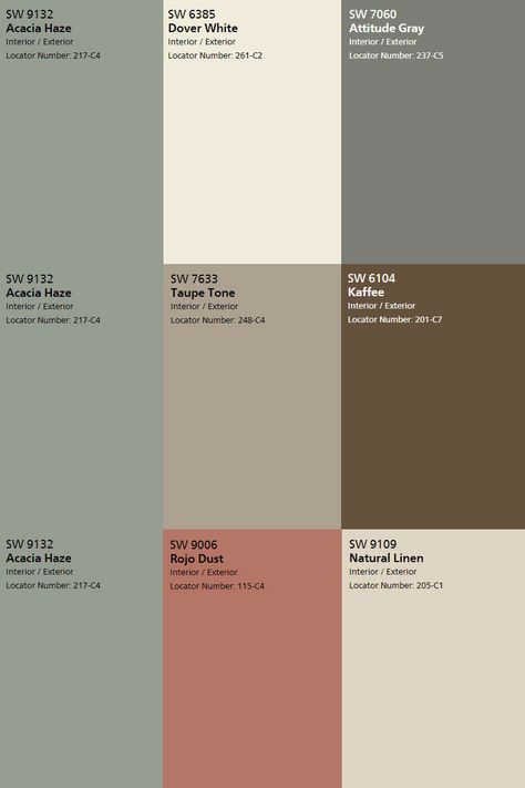 Acacia Haze Sherwin Williams, Acacia Haze, Paint Color Trends, February Colors, Color Pallete, Interior Paint Colors, Color Palette Design, Exterior Paint Colors, Paint Colors For Home