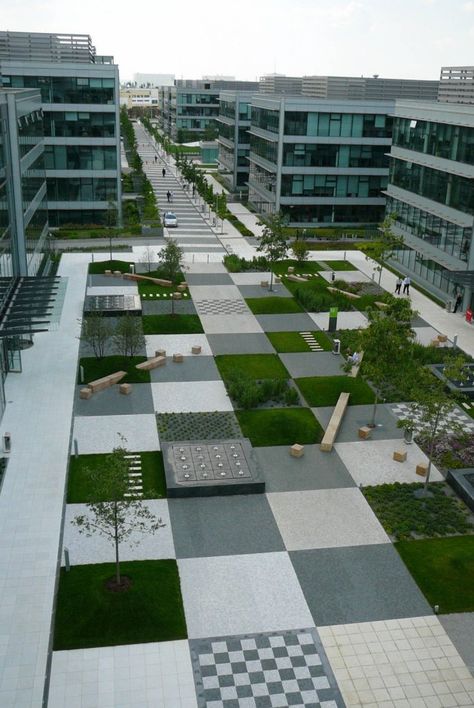 A Patchwork in The Park by Cigler Marani Architects Villa Architecture, Urban Landscape Design, Public Space Design, Landscape And Urbanism, Landscape Architecture Design, Urban Park, Urban Furniture, Green Architecture, Urban Architecture