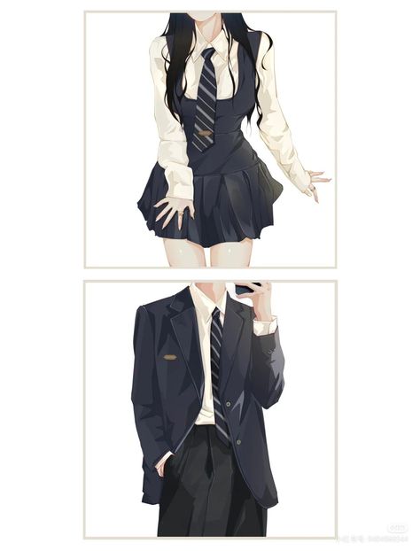 Korean School, Anime Uniform, School Uniform Fashion, School Uniform Outfits, Fashion Drawing Dresses, Drawing Anime Clothes, Kawaii Fashion Outfits, Uniform Fashion, Sketchbook Art