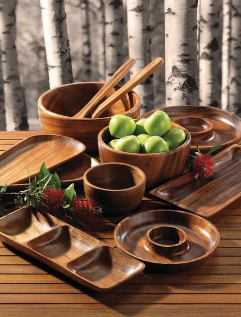 Buy wooden Crockery online at best rates and best designs #plates #glosswhite #stoneware #toastedclay #handmadeplates #wheelthrown #ceramics #crockery #tableware #rimmedplate #potterywheel #wheelthrownceramics #pophams #stonewareplate Wood Dishes, Wooden Platters, Bowls And Plates, Wooden Dishes, Wooden Kitchen Utensils, Wooden Utensils, Wooden Plates, Cool Kitchen Gadgets, Wooden Kitchen