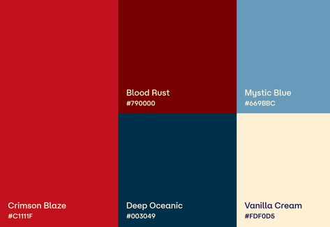 Ruben Hume (@RubenHume) on X Maroon Palette Colour Schemes, Red Blue Color Scheme, Colour Palette Red Blue, Red Pallet Color, Red And Blue Color Palette, Maroon Color Scheme, Red Color Pallets, Maroon Color Palette, Red Colour Scheme