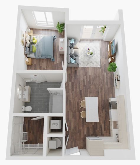 Small Apartment Floor Plans, Micro Studio, Small Apartment Layout, Small Apartment Plans, Studio Apartment Floor Plans, Apartemen Studio, Small House Layout, Apartment Floor Plan, Small Apartment Design