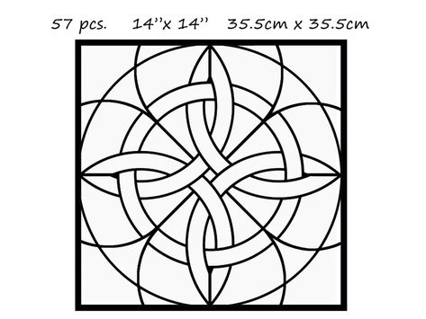 Celtic Knot Pattern for Stained Glass Mosaics Quilting - Etsy Stained Glass Art Patterns Templates, Art Nouveau Stained Glass Patterns, Stained Glass Designs Templates, Stain Glass Patterns, Glass Spinners, Stainglass Patterns, Celtic Stained Glass, Glass Etching Diy, Etching Diy