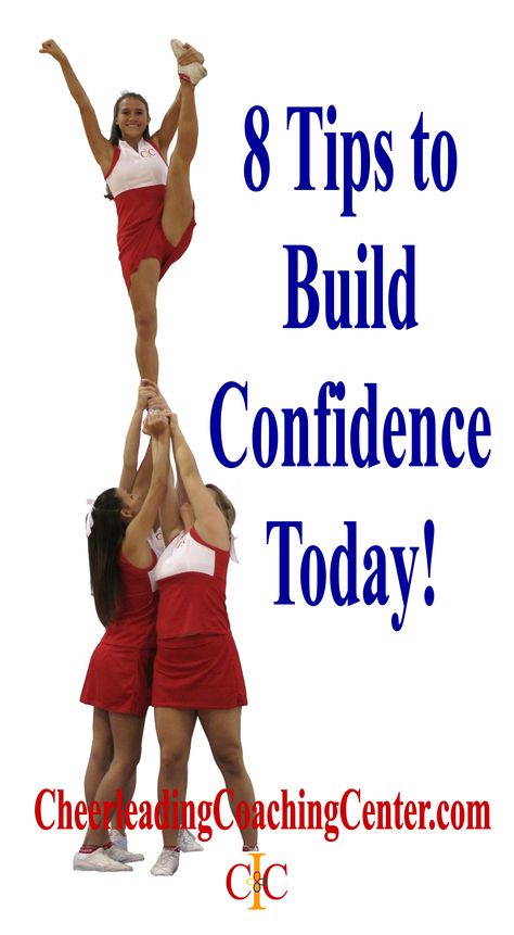 One essential tool that every cheerleader should have is confidence.  Check out these 8 tips to help show your confidence TODAY!  CheerleadingCoachingCenter.com Cheerleading Quotes Inspirational, Cheerleading Motions, Cheerleading Stunting, Easy Cheerleading Stunts, Cheerleading Tips, Cheerleading Stunts, Cheerleading Jumps, Cheerleading Workouts, Youth Cheer