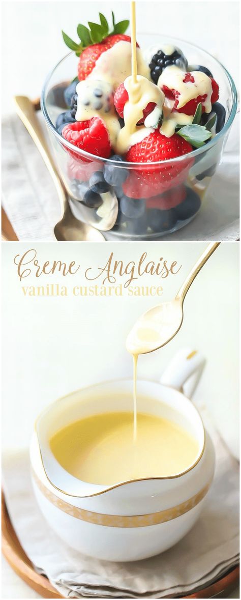 Creme Brulee Sauce Recipe, Cream Anglaise Sauce, Creme Brulee Sauce, Party Decorations For Adults Women, Anglaise Sauce, Vanilla Custard Sauce, Creme Anglaise Recipe, Custard Sauce, Birthday Party Decorations For Adults