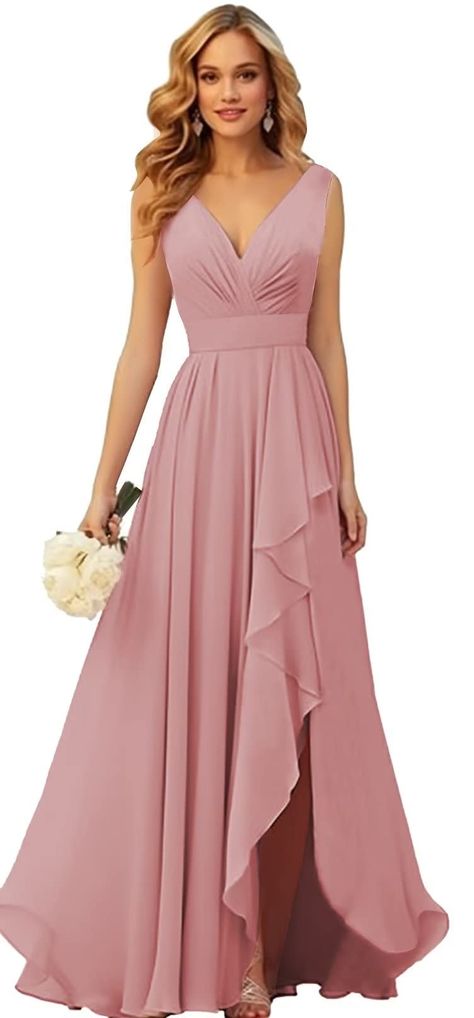 PRICES MAY VARY. Hand Wash Only Bridesmaid Dresses Long, Floor Length Chiffon Bridesmaid Dresses, Chiffon Bridesmaid Dresses, Dresses For Wedding, Chiffon Bridesmaid, Formal Dress, Floor Length, Bridesmaid Dresses, Chiffon