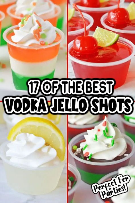 These tasty Vodka Jello Shots are a surefire way to liven up any gathering! From rich and creamy to fun and fruity, these mini cocktails are the perfect boozy party starters. Vanilla Vodka Jello Shots Recipes, Hot Pink Jello Shots, Keto Jello Shots, Screwball Jello Shots, Jell-o Shot Recipes, Clear Jello Shots, Jello Shot Recipes Vodka, Vodka Jello Shot Recipes, Jell-o Shots