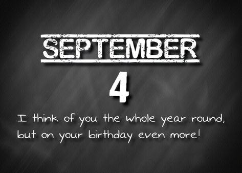 Birthday September 4th card December 4th, Unique Birthday Cards, September Birthday, December Birthday, Free Ecards, December 4, I Think Of You, Graduation Cards, Valentine Card