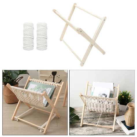 Magazine Rack Diy, Floor Desk, Rope Storage, Wood Office, Wood Rack, Porch Flooring, Nursery Storage, Rustic Baby, Towel Storage