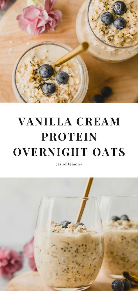 Overnight Oats Vanilla Protein Powder, Overnight Oats Chia Seeds Almond Milk, Vanilla Overnight Oats With Chia Seeds, Overnight Chia And Oats, Protein Overnight Oats With Chia Seeds, Overnight Oats With Vanilla Protein Powder, Overnight Oats Almond Milk No Yogurt, Vanilla Protein Powder Overnight Oats, Overnight Oats With Dates Almond Milk