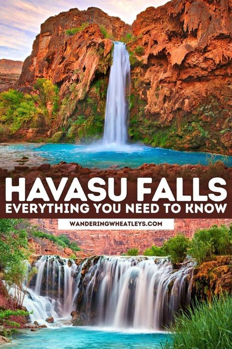 Arizona Havasu Falls, Havasu Falls Hike, Havasu Falls Arizona, Arizona Travel Guide, Havasupai Falls, Arizona Vacation, Visit Arizona, Havasu Falls, Arizona Road Trip