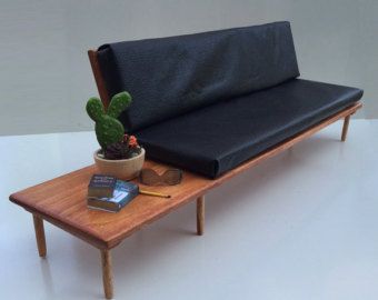 Mid Century Modern Leather Sofa, Mid Century Leather Sofa, Floating Side Table, Leather Sofa Couch, Accessoires Barbie, Floating Table, Best Leather Sofa, Painted Side Tables, Modern Leather Sofa