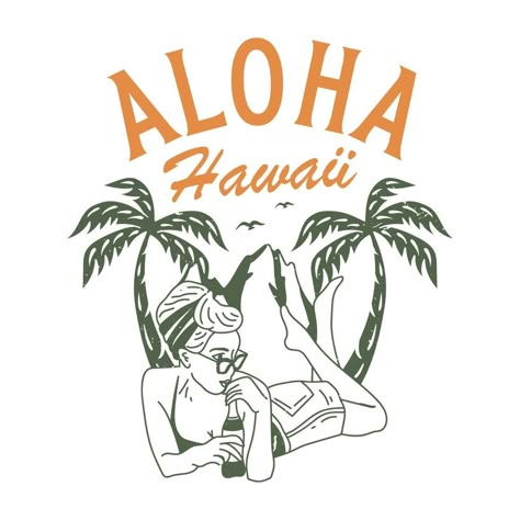 Shirt Design Girl, Summer Homescreen, Hawaii Vintage, Hawaii Photography, Vintage Aloha, Paradise Beach, Summer Paradise, Beach T Shirt, Aloha Hawaii