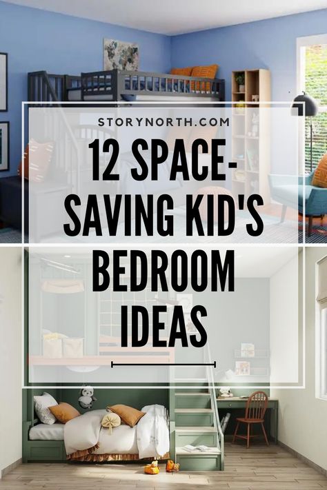 Your child's bedroom should be a fun and functional space that they love spending time in. Check out these 12 amazing ideas that will help you create a cozy and stylish room, even in a small space. #KidFriendlyDecor #SmallSpaceSolutions #CreativeStorage #ChildhoodMemories #RoomInspo Shared Bedroom Ideas For Small Rooms, Kids Room With Storage, Little Boy Rooms Ideas, Diy Shared Bedroom Ideas, Small Boys Shared Bedroom, Twin Boy Room Ideas Toddler, Boys Room Ideas Small Space, Small Room Kids Shared Bedrooms, Boys Sharing Room Ideas