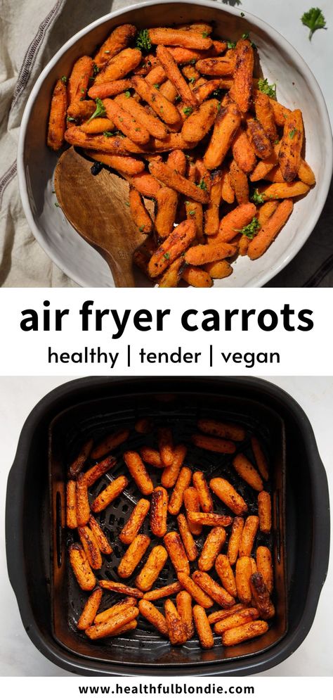 Air Fryer Baby Carrots, Air Fryer Carrots, Blondie Recipes, Carrots Side Dish, Carrots Recipe, Cooked Carrots, Air Fryer Healthy, Carrot Recipes, Healthy Side