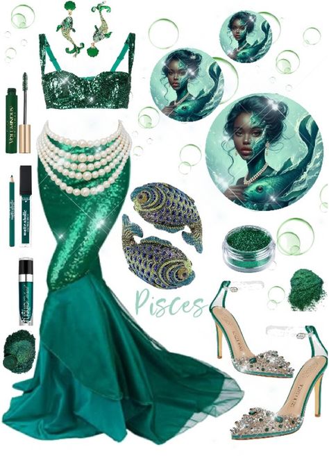 Pisces The Fish Outfit | ShopLook Pices Zodiac Costume, Pisces Costume, Pisces Outfits, Fish Outfit, Ethereal Core, Pisces Traits, Fishing Party, Midsummer Nights Dream, Character Ideas