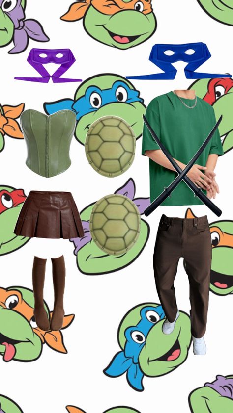 Donatello and Leonardo Diy Tmnt Costume, Teenage Mutant Ninja Turtles Costume, Ninja Turtles Costume, Turtle Costume, Ninja Turtle Costume, Donatello Ninja Turtle, Turtle Costumes, Teenage Mutant Ninja Turtle, Ninja Turtle