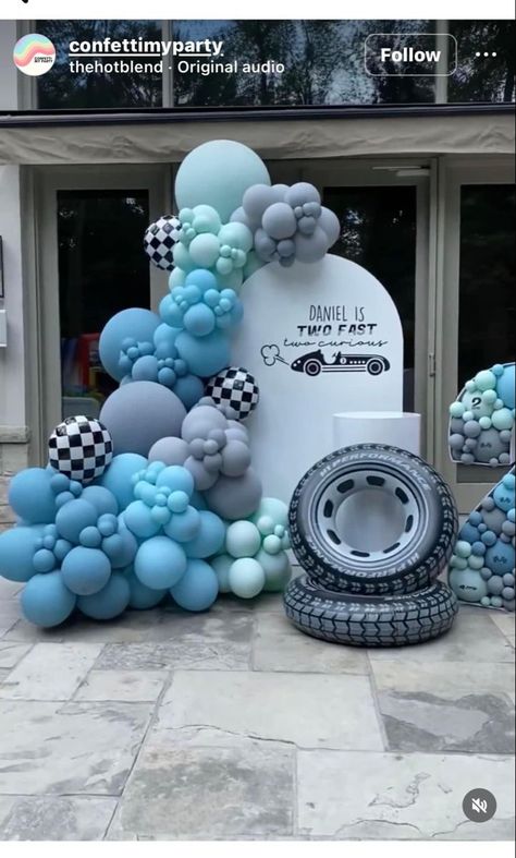 Jul 11, 2023 - This Pin was discovered by Shantelle M. Paredes. Discover (and save!) your own Pins on Pinterest Cars Balloon Bouquet, Mesh Backdrop, Balloon Bouquet Diy, Balloons Decor, Deco Ballon, Boys 1st Birthday Party Ideas, Hot Wheels Party, Its A Boy Balloons, Car Themed Parties