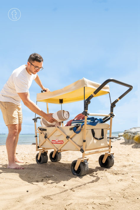 The greatest range of beach trolley carts at Trade Tested. Beach Trolley, Beach Cart, Trolley Cart, Light Work, Us Beaches, Beach Time, How To Make Light, Beach Days, Folded Up