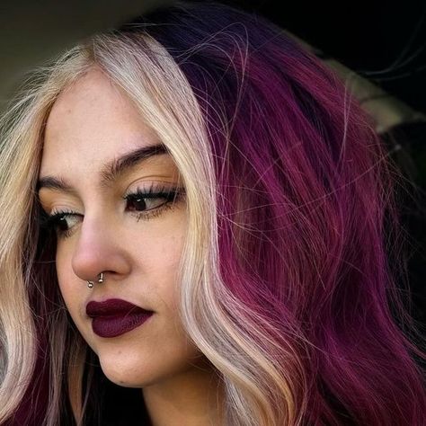 Danger Jones on Instagram: "@krystaalyse painting with Danger Jones for this moody color creation." Danger Jones Hair Color, White Chocolate Raspberry Cheesecake, Chocolate Raspberry Cheesecake, Wine Hair, White Chocolate Raspberry, Raspberry Cheesecake, Chocolate Raspberry, Mesa Az, Purple Hair