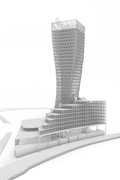 L’arbre de vie, a mixed-use tower in Fra|Skyscrapers France Project, Architecture Skyscraper, Structural Model, Sky Architecture, Future Architecture, Architect Drawing, Mix Use Building, Interior Design Guide, Skyscraper Architecture