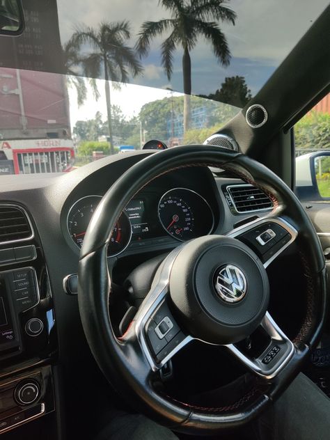 A SHOT OF POLO GTI FROM THE INSIDE Polo Car Snap, Polo Modified, Vw Polo Modified, Polo Gt, Vw Polo Gti, Polo Car, Volkswagen Polo Gti, Car Life Hacks, Polo Gti