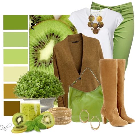 Kiwi Love Kiwi Inspired Outfits, Seeds Color, Design Seeds, Green Jeans, Jacket Outfit, Closet Space, Inspired Outfits, Colourful Outfits, Color Collection