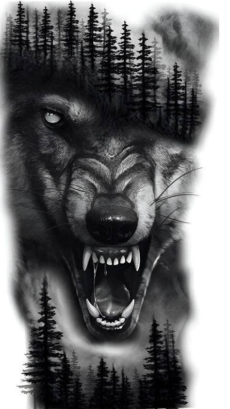 Wolf Tattoo Sketch, Rosen Tattoo Mann, Wolf Face Tattoo, Fenrir Tattoo, Werewolf Tattoo, Wolf Sleeve, Wolf Tattoos Men, Tattoo Wolf, Angry Wolf